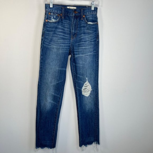 Madewell The Perfect Vintage Jean Destructed Size 24 - Picture 2 of 14